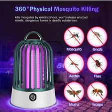 Rechargeable Mosquito Killer for Gnats Drain Flies Home Garden Lamp  with Brush
