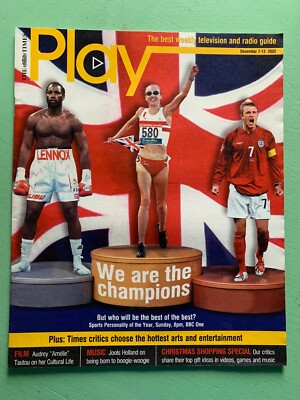 PLAY mag 7-Dec-2002 Audrey Tautou Javier Bardem Jools Holland SPORTS PERSONALITY