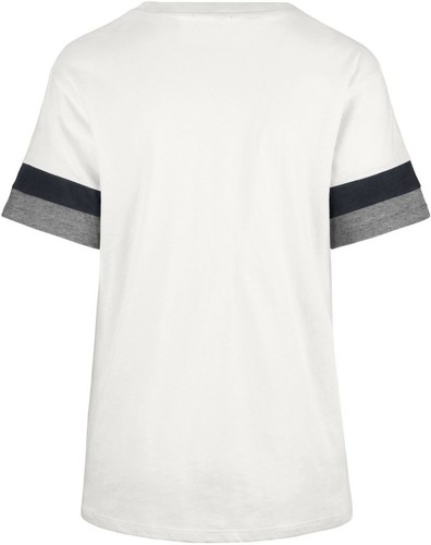 Camiseta blanca a rayas plateadas de los Dallas Cowboys Merchandising estreno para mujer M - Imagen 2 de 2