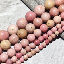 4/6/8/10/12mm Natural Matte Rhodonite Round Ball Loose Bead 15.5"