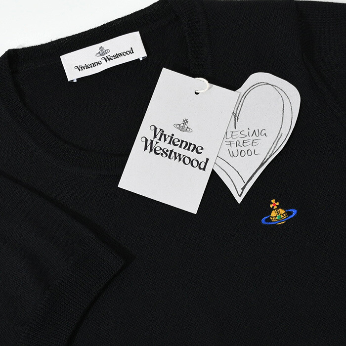 Vivienne Westwood Bea Short Sleeve Knit Merino Wool Black XS