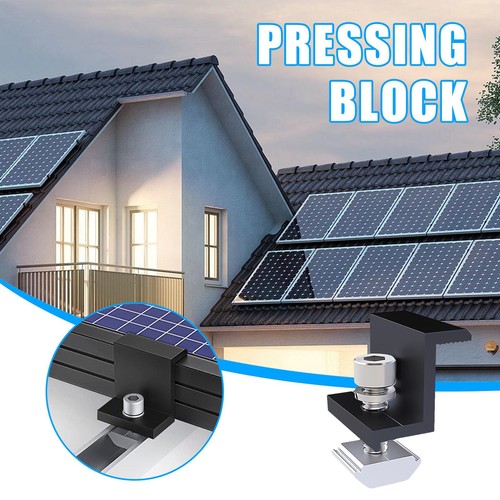 Uxcell 12Pcs Solar Panel Middle Clamp, 45mm Aluminum Solar Panel Center Clamps PV Solar Rail Mounting System, Silver - Walmart Supplies