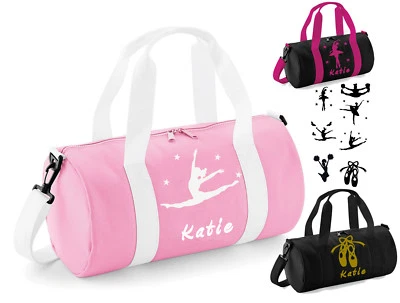 NG SPORTSWEAR Personalisierte Tanztasche Mädchen Ballett Tänzerin rosa schwarz Fuchsia Fitnessstudio Kit Tasche