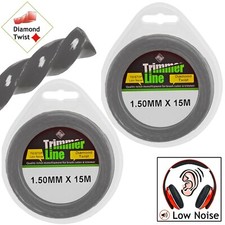 1.5mm Strimmer Line Single 2 x 15m Spool for QUALCAST GGT3001 GT2518 GT2826