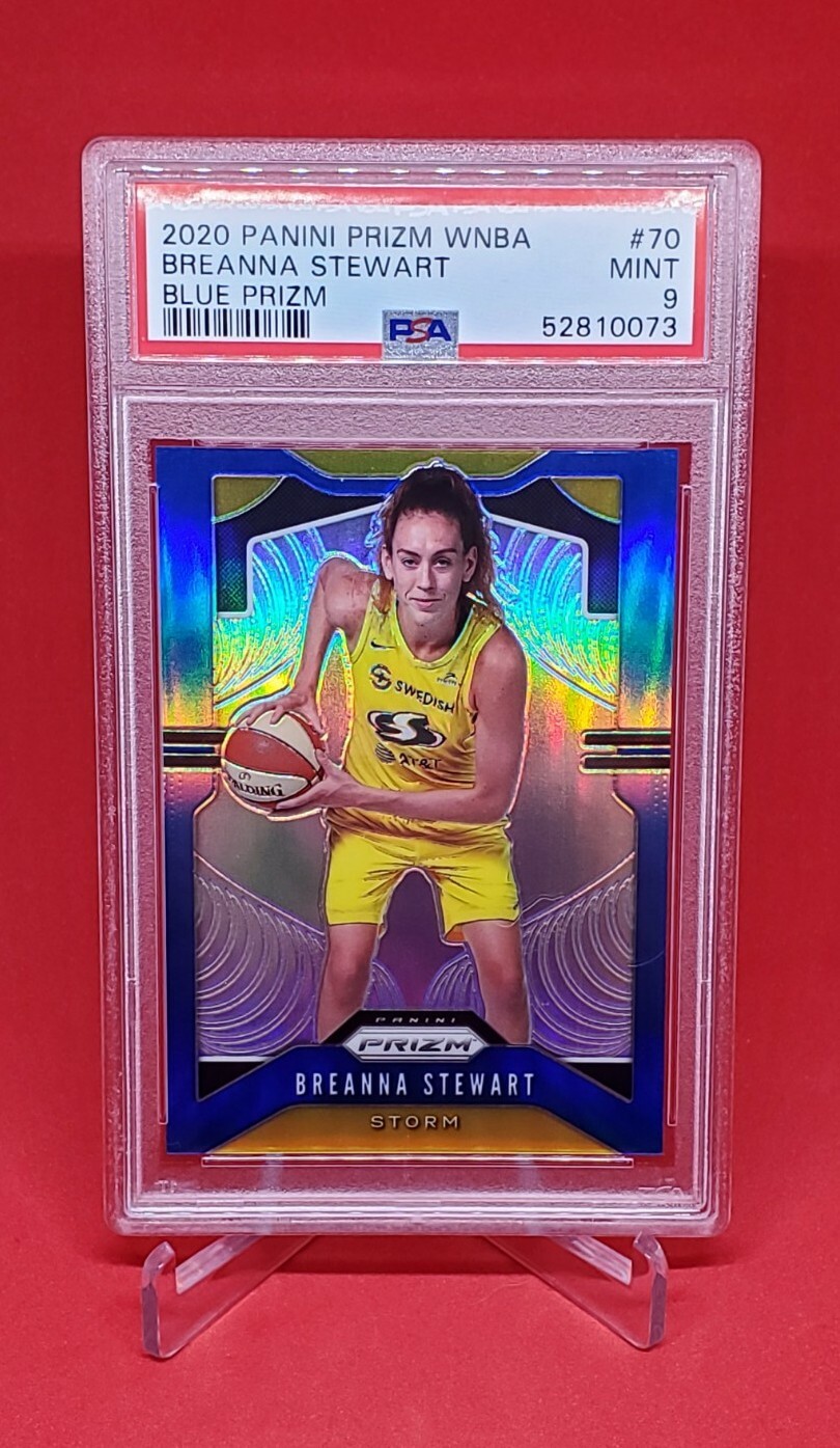2020 Panin Prizm WNBA PSA 9 Breanna Stewart #70 Blue Prizm /149 Seattle Storm view 1