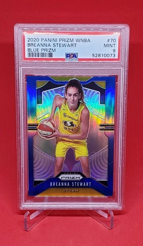 2020 Panin Prizm WNBA PSA 9 Breanna Stewart #70 Blue Prizm /149 Seattle Storm