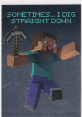 Panini Minecraft Time to Mine Trading Cards Karte Nr. 6 I dig Straight down