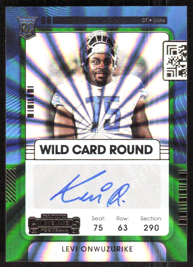 2021 5487C Panini Contenders Rookie Ticket Wild Card Round LAZER