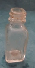 Antique tiny square medicine bottle