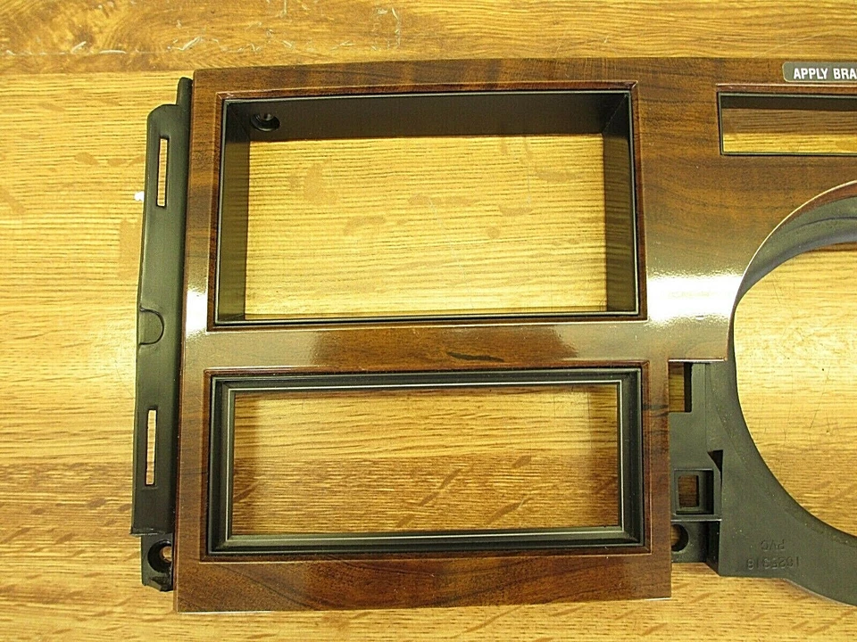 1989-1993 CADILLAC DEVILLE "WOODGRAIN" DASH FACE APPLIQUE BEZEL AROUND COLUMN - Image 3 of 4