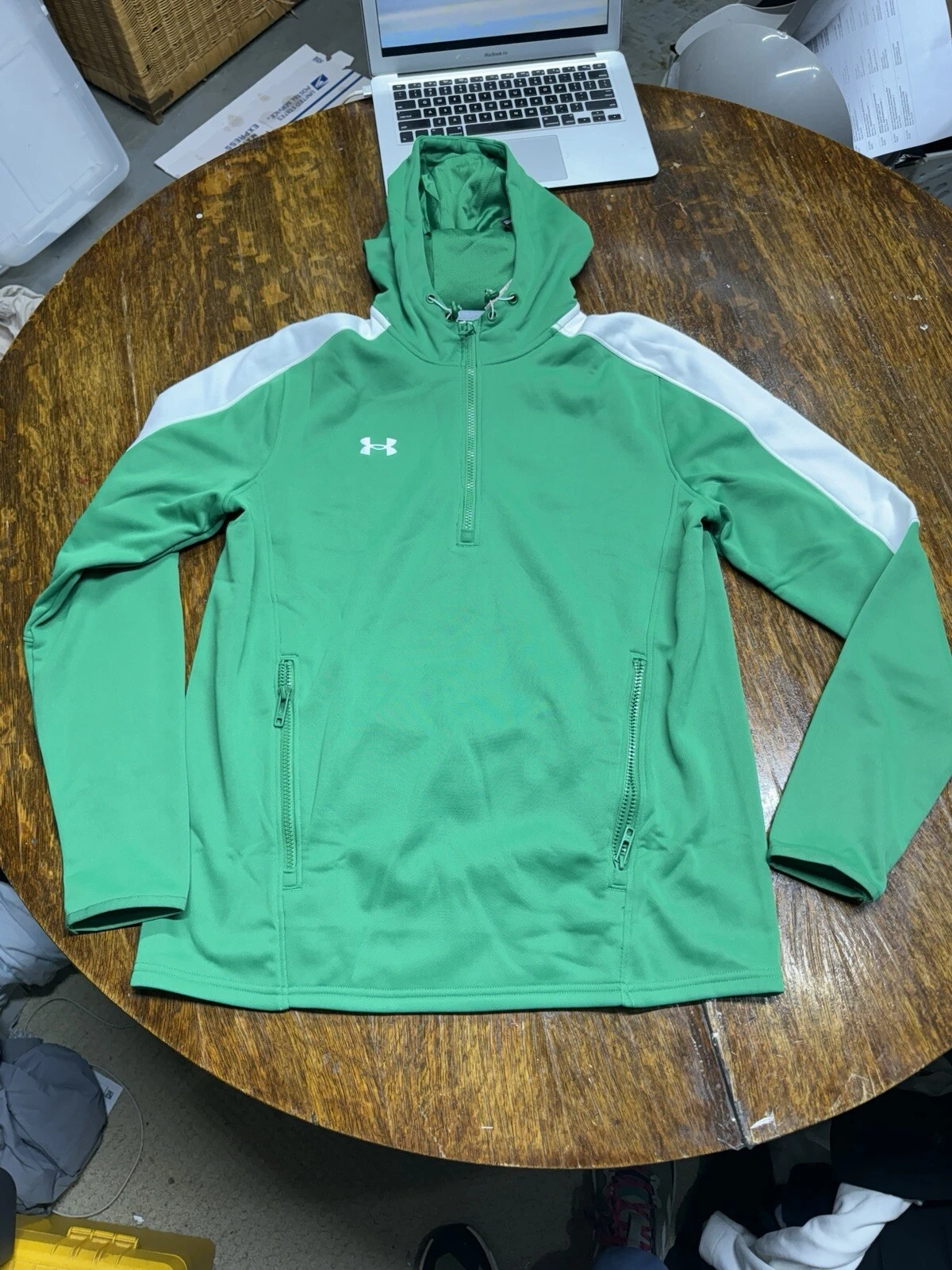 Under Armour Storm Armour Mens 1376889-305 Green Loose Fit Fleece Jacket Size M