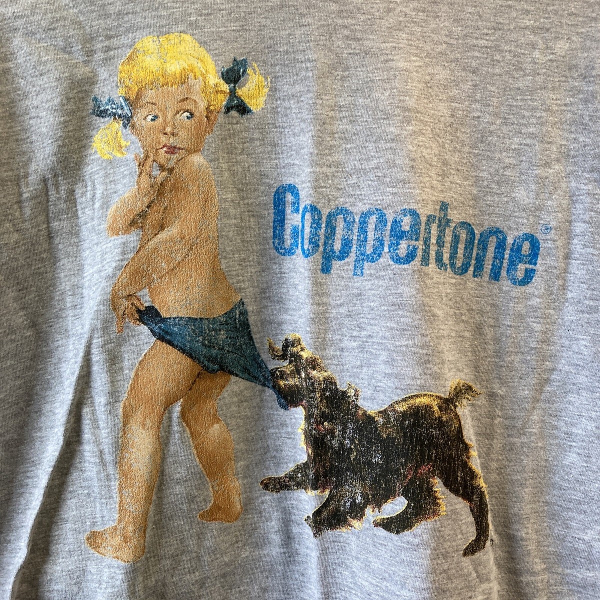 Vintage Graphic T Shirt Hanes Beefy-T Tag Adult M Coppertone Vintage Graphic T Shirt Hanes Beefy-T Tag Adult M Coppertone