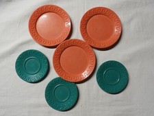 SIX Vintage - Irwin Doll Tea Set - Plastic Plates - Good