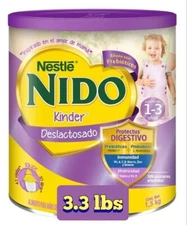 Nestlé Nido Kinder Deslactosado Leche  Ages 1-3.  1.5kg (3.3pounds)