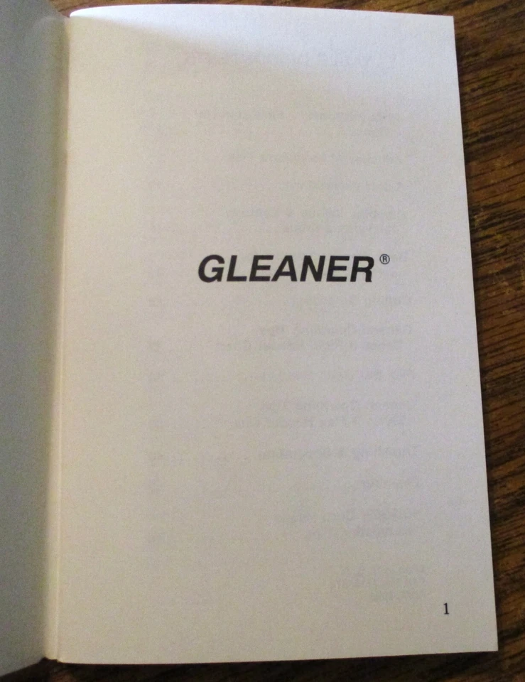 *Combinaciones giratorias Agco Gleaner 1993 guía de ajuste de rendimiento número de pieza 71368574 Foto 2 de 4