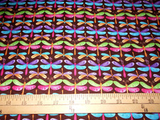 1 yard Packed Dragonflies Fabric