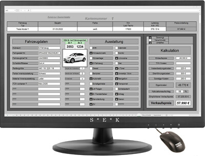 Software für Gebrauchtwagenhandel MS Excel KFZ Handel Autohaus Autohändler 