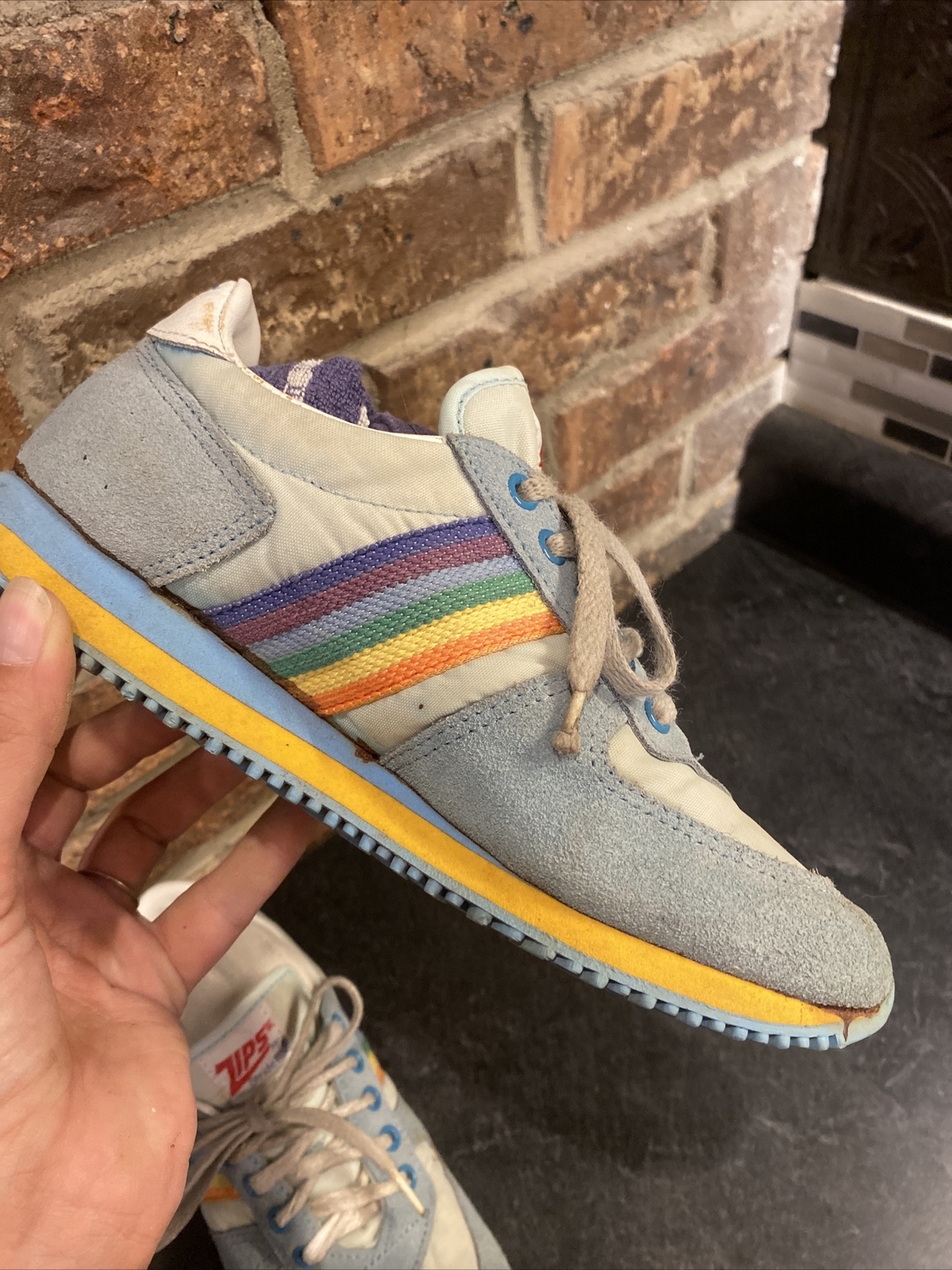 vintage rainbow shoes Zips by Stride Rite size 3 A… Gem