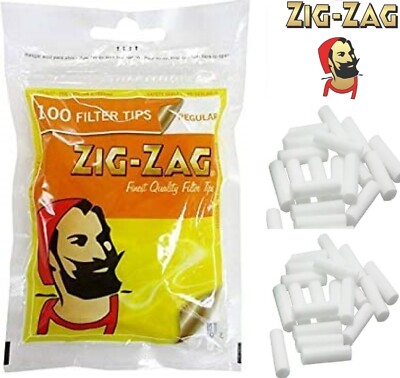 scissor filter cigarette Zig Zag Regular 8mm Cigarette Filter Tips – 100 Tips per Pack (10 Packs)