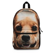 School Backpack, Cute Dog Backpack, Smiling Dog Backpack, Boy/Girl School Bag