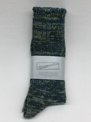 Neu Anonymous ISM 5 Farben Crew Mix Socken Moos Einheitsgröße 27 cm - 29 cm Herren UK 8-11