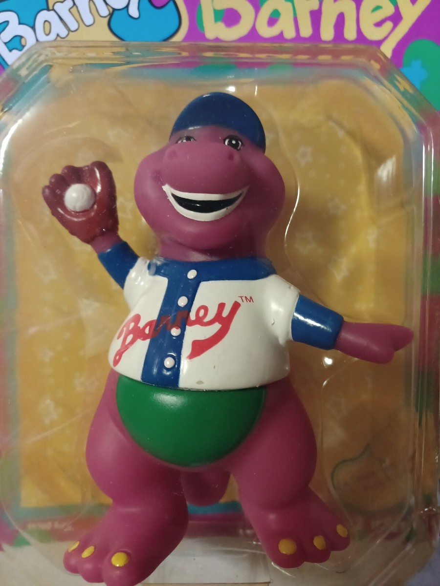 Vintage Fun-Time BaseballBarney Vinyl Toy Figure Child Dimension