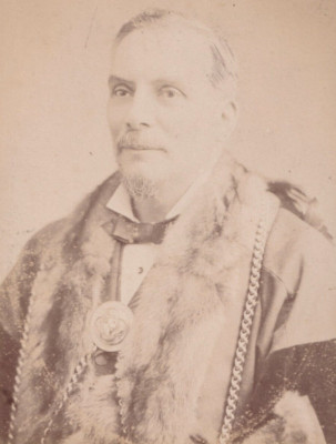 Viktorianische Kabinettkarte Foto Mann namens Henry Blundell Bürgermeister Luton Robes 1880er