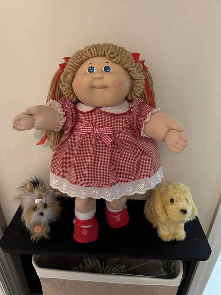 CABBAGE 贴片:复古 16 英寸蓝色眼睛金发和淡色带复古服装:已更新 — 第 3/4 张图片