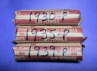 3 Lincoln Wheat Cent Rolls; 1930, 1935, 1939--All Philadelphia Mint!!   (3059P)
