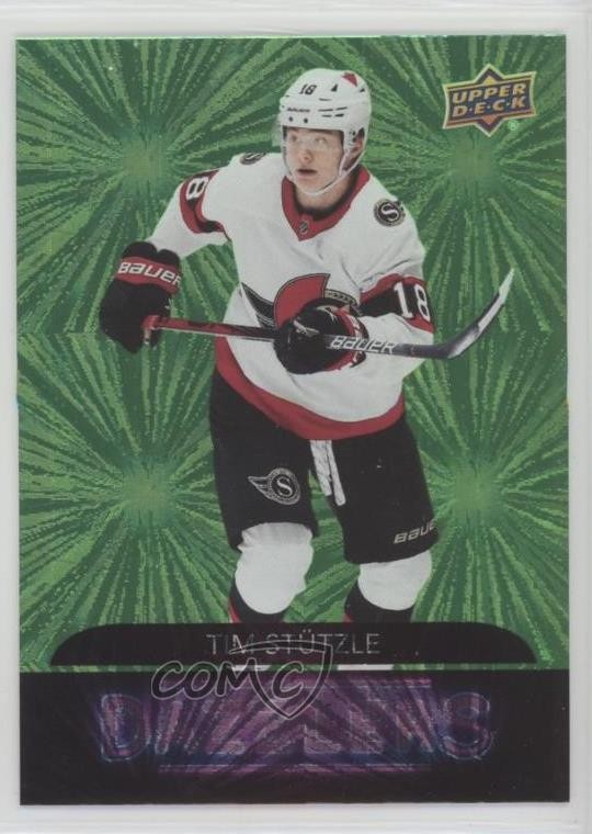 2020-21 Upper Deck Extended Series Dazzlers Green Tim Stutzle Rookie RC 03uh