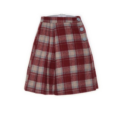 LaceMade, Rock, Größe: M, Rot/Beige, Polyester, Karo, Flanell, Damen #7oc