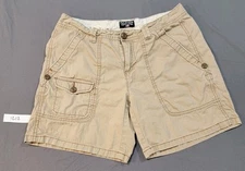Womens Y2k Polo Jeans Ralph's Lauren Cargo Shorts Sz 6 Beige Changeable Length 