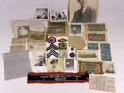 WWII US Army Named Grouping Militaria Lot Photos Patches Medal Currency Armband — photo 2