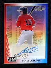2021 Leaf Metal Draft 1990 Red White & Blue Rainbow 2/10 Blaze Jordan Auto uk2