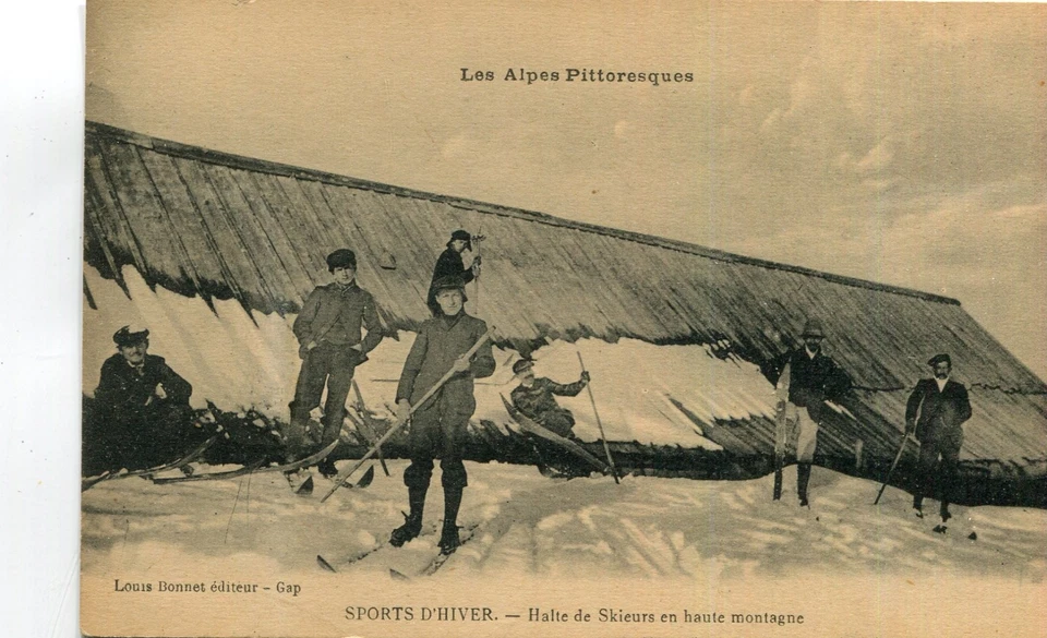 Environs de GAP Sports d'Hiver dans les Alpes Halte de skieurs en haute montagne - Photo 1/1