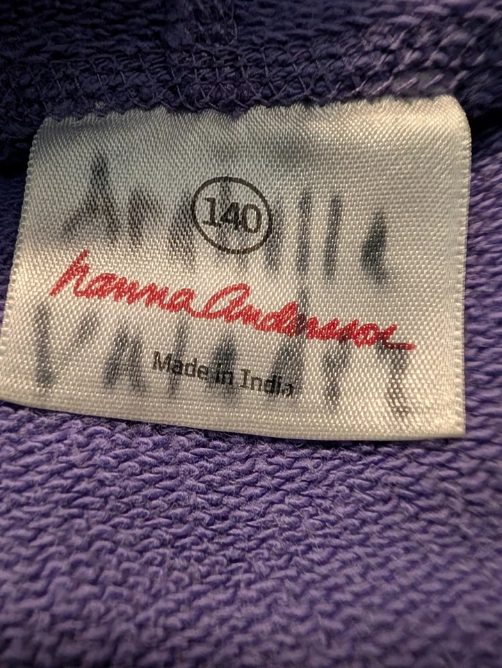 Sudadera con capucha y cremallera Hanna Andersson para niñas talla 140/10 Foto 3 de 3