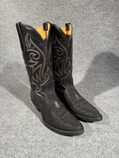 Nocona USA Made VTG Black Exotic Sea Stingray Western Cowboy Boots Men’s 10 C