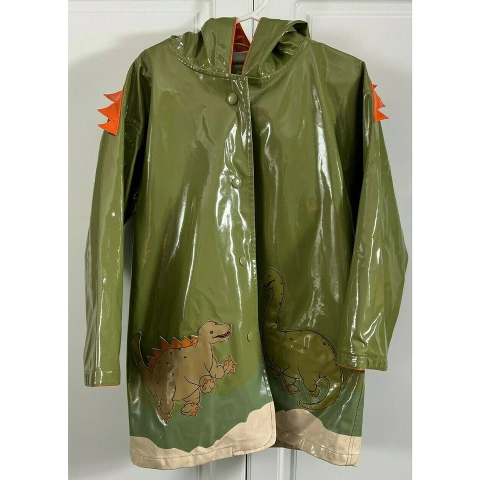 Kidorable Boy's Dinosaur Raincoat with Hood Size 4/5 Foto 3 de 4
