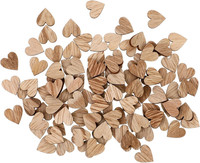 100 StüCk Holzherzen Deko, 1.2Cm Mini Holz Herzen Deko