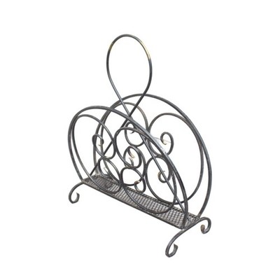 Castiron newspaper magazine rack display home decor vintage best gift her him pr