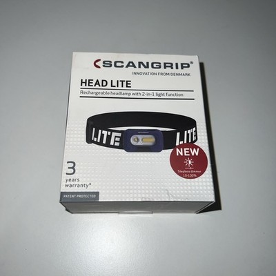 Scangrip HEAD LITE LED Profi Kopflampe mit Akku Sensor Stirnlampe Arbeitsleuchte