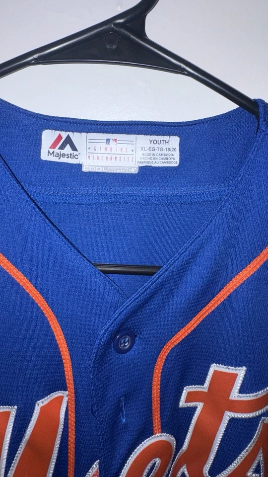 Majestuosa camiseta azul Matt Harvey #33 de los New York Mets MLB para jóvenes 18-20 Foto 2 de 3