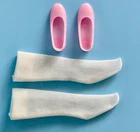 Vintage Barbie: Skipper #1910 Sunny Pastels Pink Flats Shoes & Socks Japan