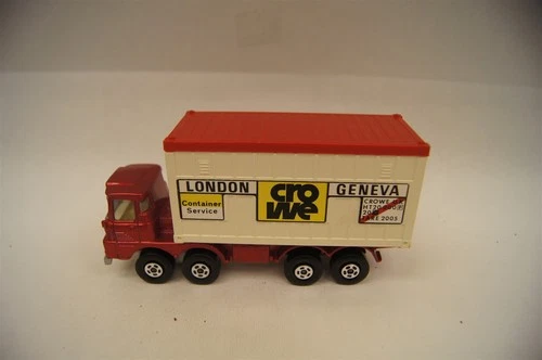 MATCHBOX LESNEY Super Kings K-24 Scammell Container Truck Red 1976 ENGLAND
