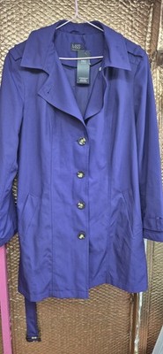 BNWT Marks And Spencer Size 20 Purple Mac Raincoat Jacket (226/270/v)
