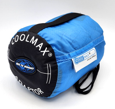 Sea to Summit Coolmax Adaptor Sleeping Bag Liner Blue Adds Warmth/Comfort Dupont