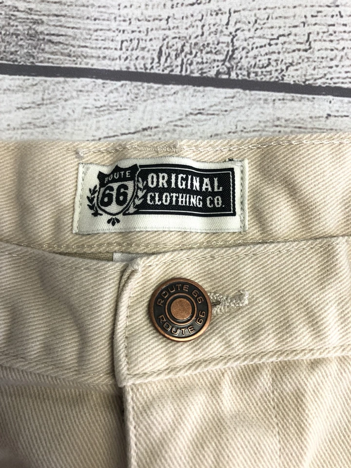 Pantalones Cortos Route 66 Para Hombre 34 Caqui Beige Algodón Informal Clásico Bolsillo Verano Duradero Foto 2 de 4
