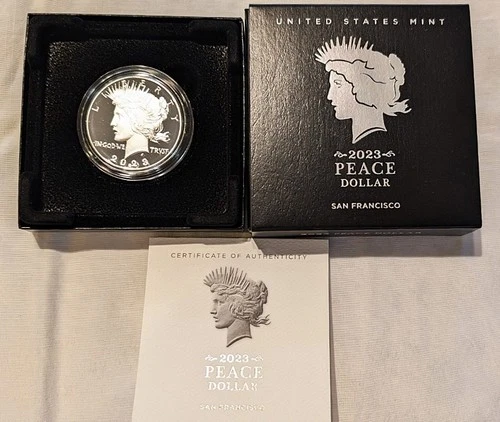 2023 S Proof Peace Dollar with original box & COA
