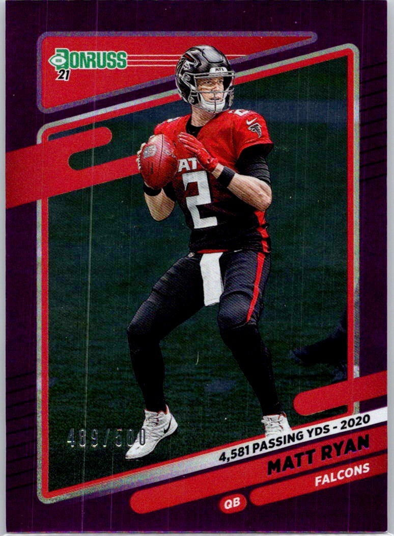 2021 Donruss Season Stat Line #232 Matt Ryan #/500 Atlanta Falcons