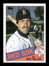 1985 Topps Red Sox 502 Rick Miller signed auto autograph  BXCP47